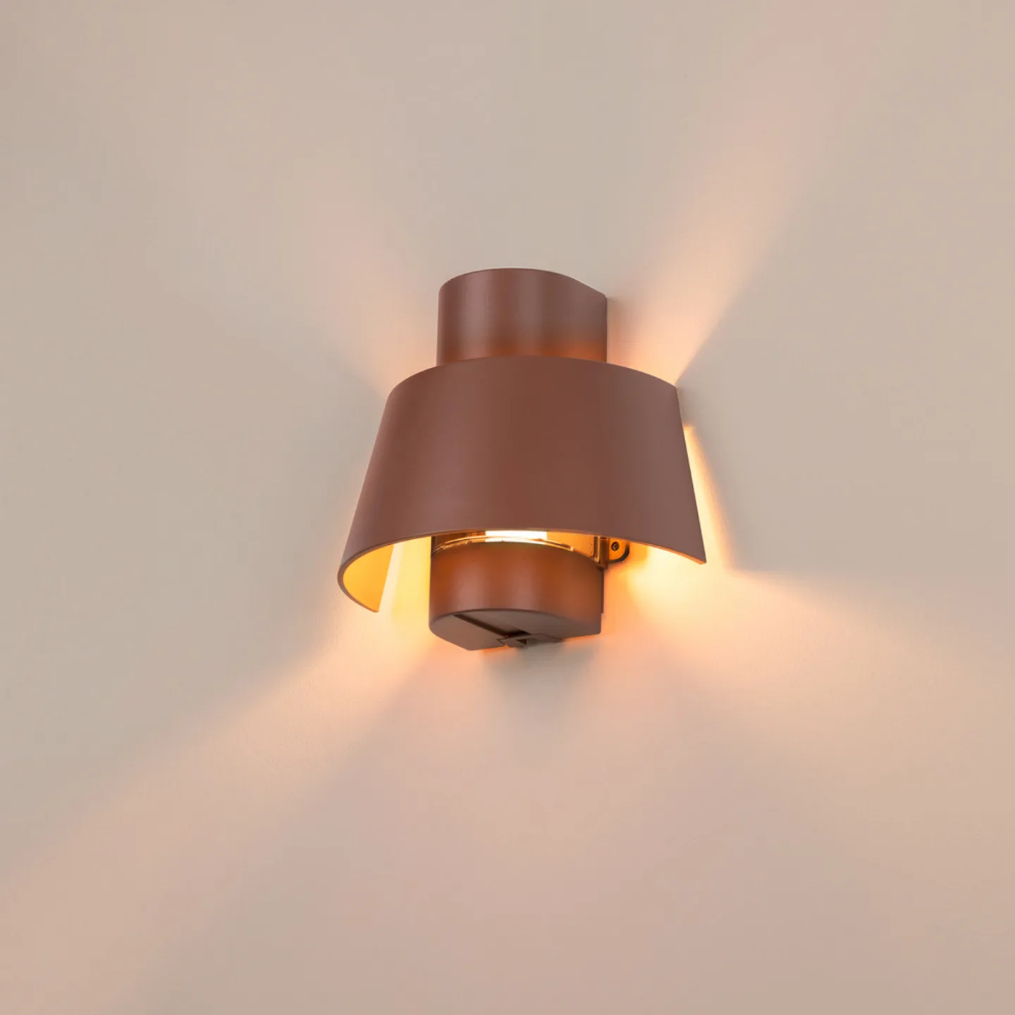Photoni Außenwandlampe, rostfarben, Alu, Breite 25 cm - SLV - Terrasse - Aluminium - Einflammig
