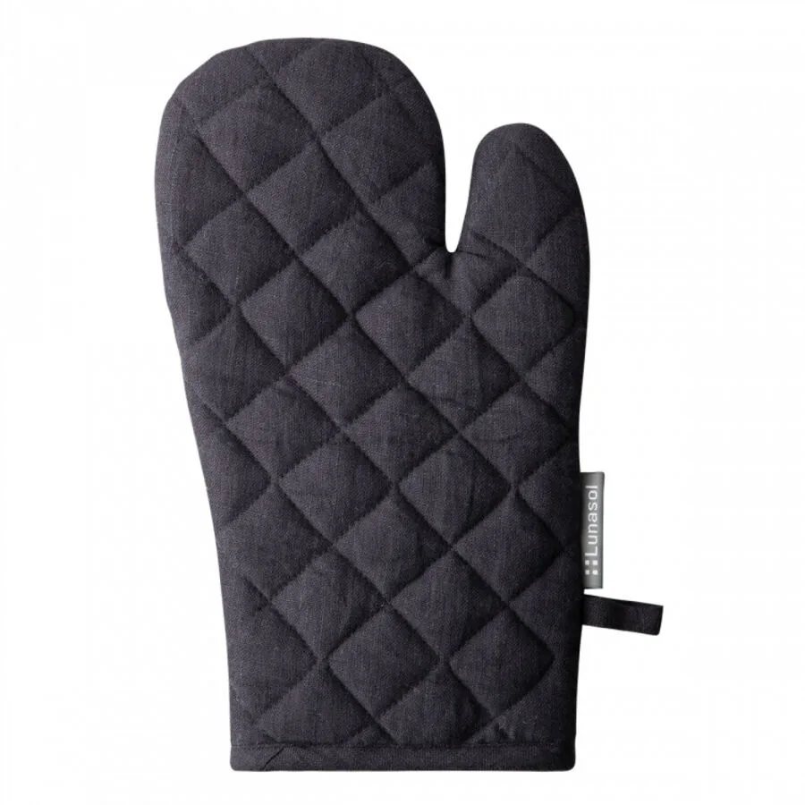 Sola Ofenhandschuh Gaya Ambiente anthrazit Leinen B 19 cm