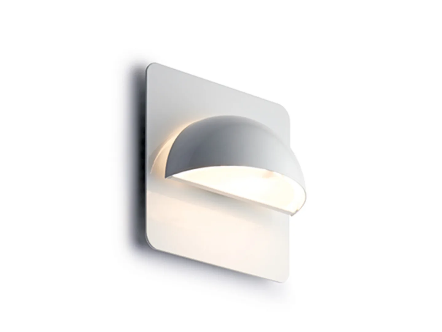 Rørhat Udendørs Væglampe m/Backplate Hvid - LIGHT-POINT - Terrasse - Metal