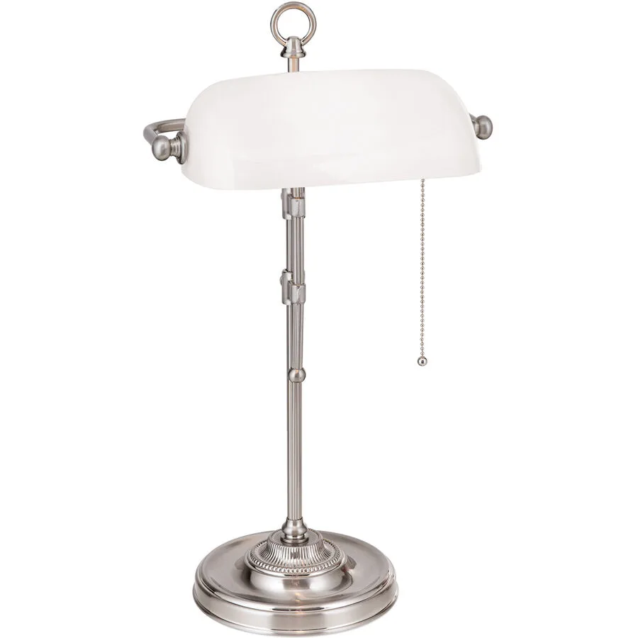 Briamond Tischlampe Harvard Weiss Glas/Messing 28 cm 53 cm - Farbe: opal weiss satiniert - Material: Messing/Glas
