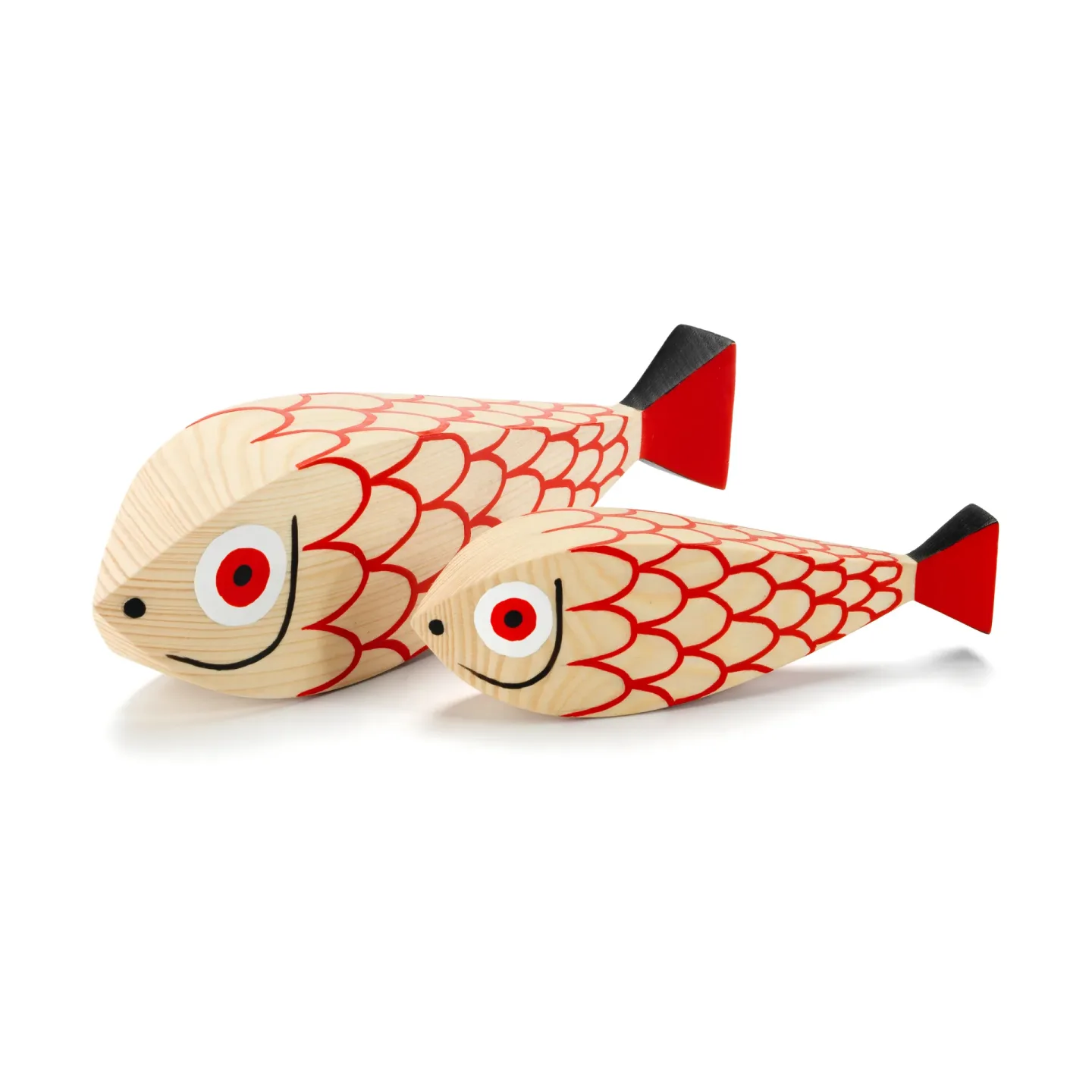 Vitra Wooden Dolls röd, mother fish & child