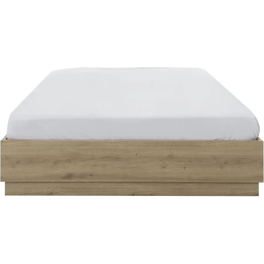 Bett Teed eiche hell Holzwerkstoff 160 x 200 cm