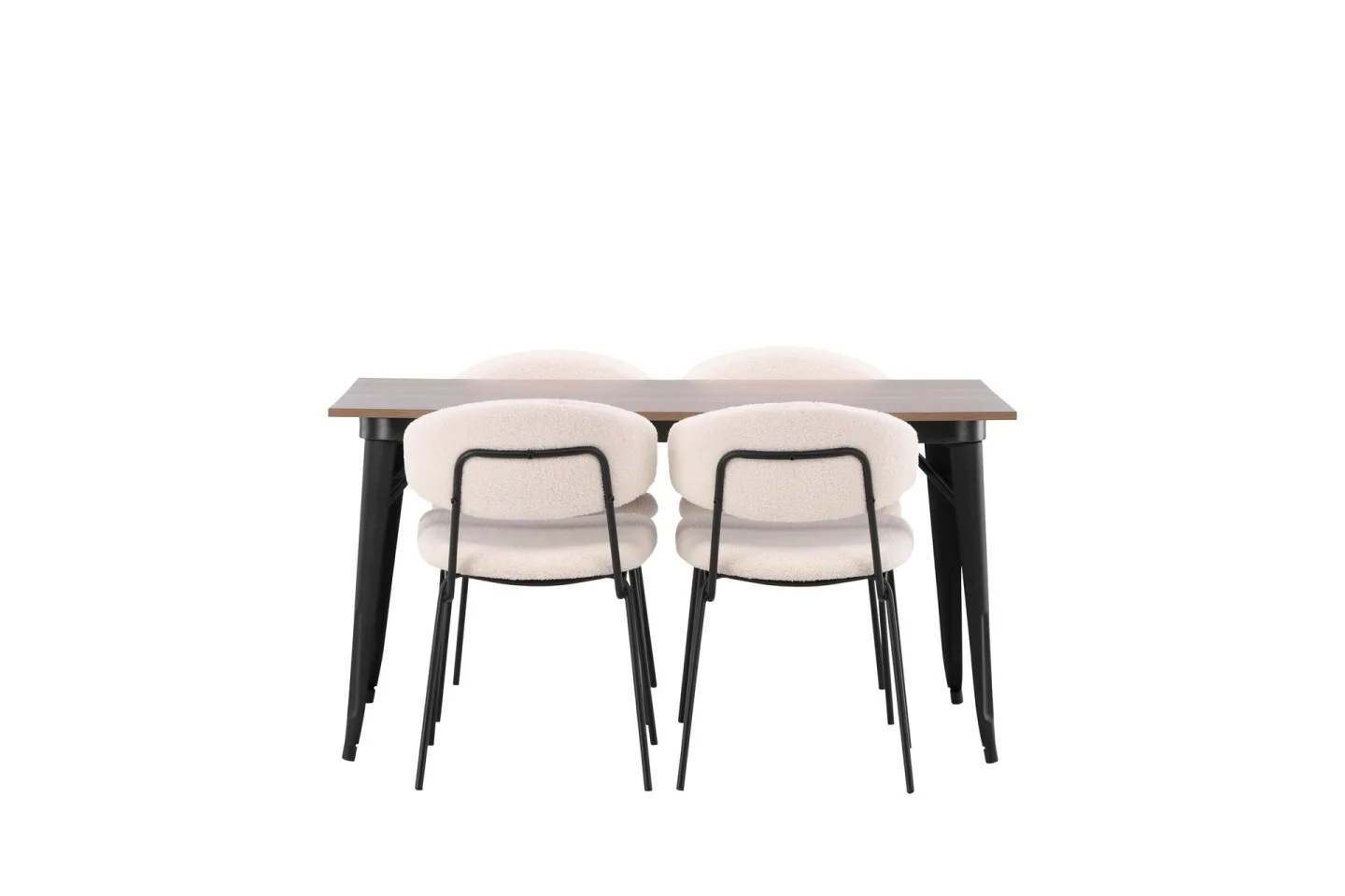 Tempe Matgrupp 140 cm Rektangulär med 4 Chico Stolar - Valnöt