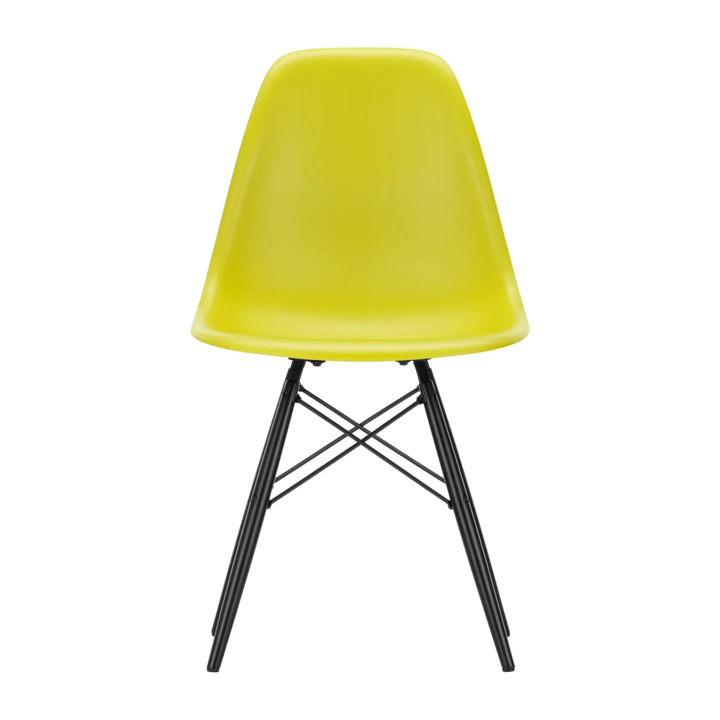 Vitra Eames Plastic Side Chair RE DSW stol 34 mustard-black maple
