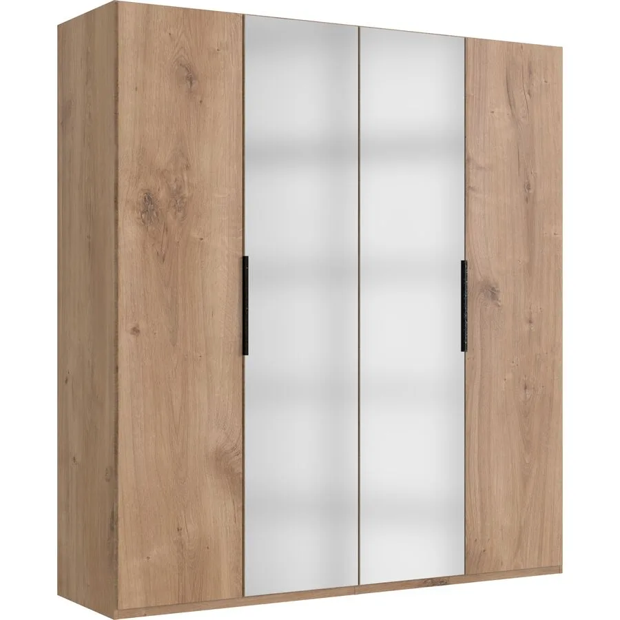 Kleiderschrank Sanko Plankeneiche Holzwerkstoff B 200 cm