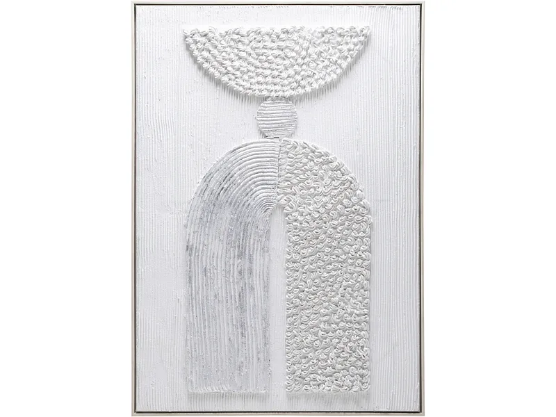 Strukturierte Leinwand YOLAN 1 Stück grau 70x100x3.5cm