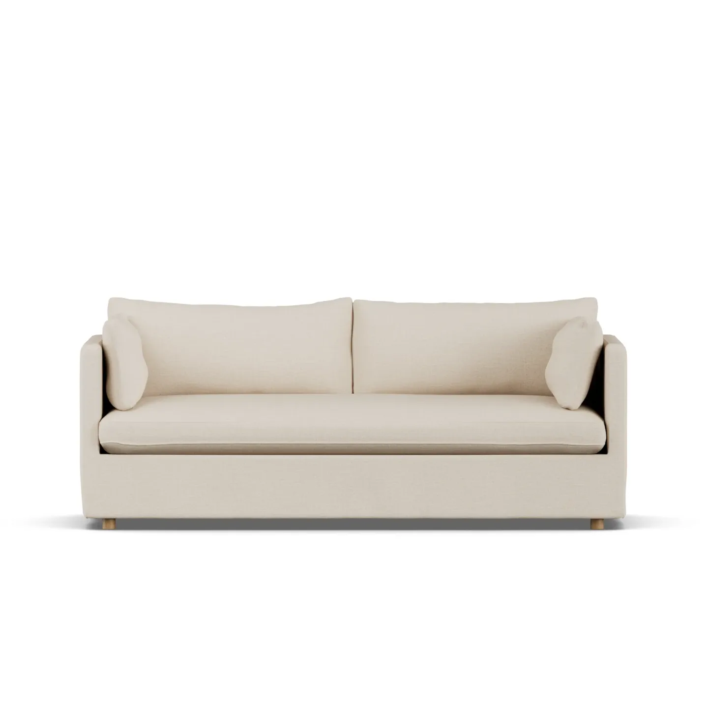 1898 Linnevik Sofa Same Beige 6670-Eiche weiß geölt, 3-sitzig, mit Volant