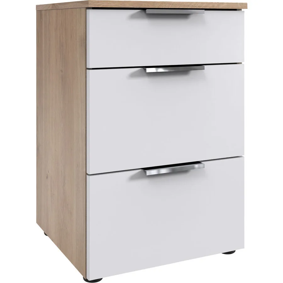 Kommode Sanko Plankeneiche/weiss Holzwerkstoff B 41 H 61 cm