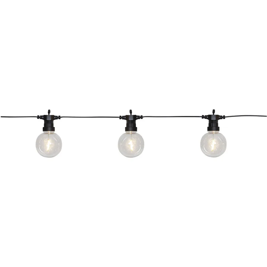Lichterkette Big Circus Kunststoff 450 cm - Farbe: schwarz - LED - Lichtfarbe: Warmweiss - LED Energiesparlampen