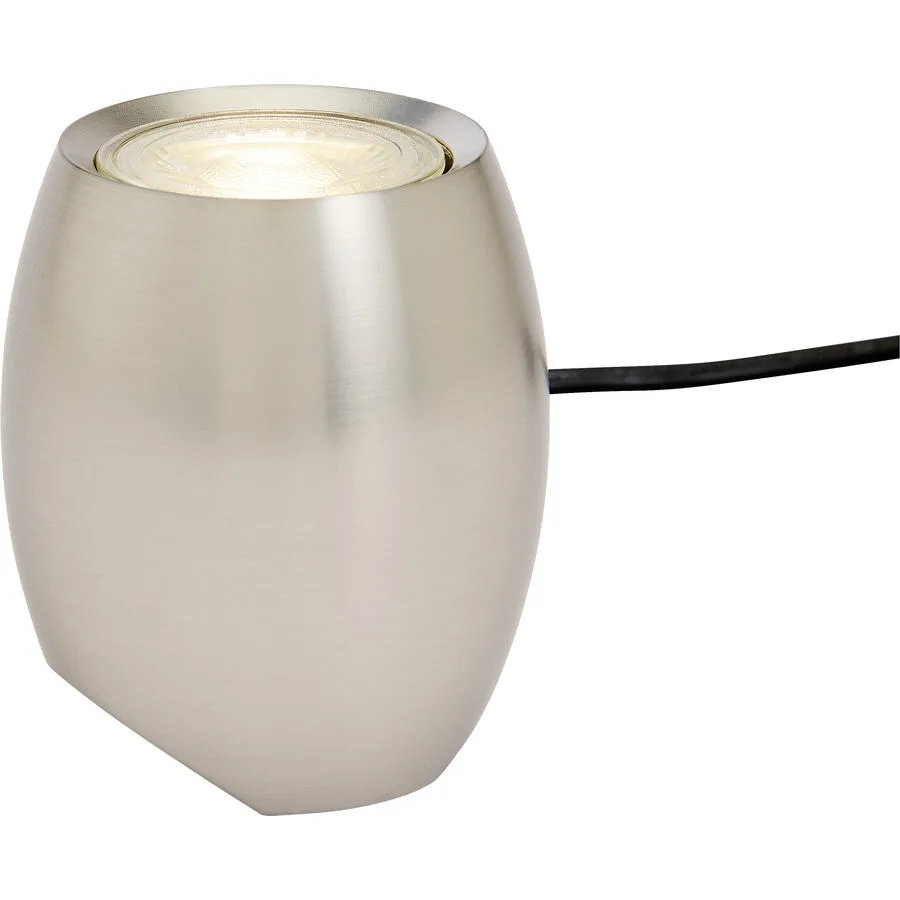 Tischlampe Marea Silber Metall 8 cm 9 cm - Farbe: Nickel - LED - Lichtfarbe: Warmweiss - LED Energiesparlampen