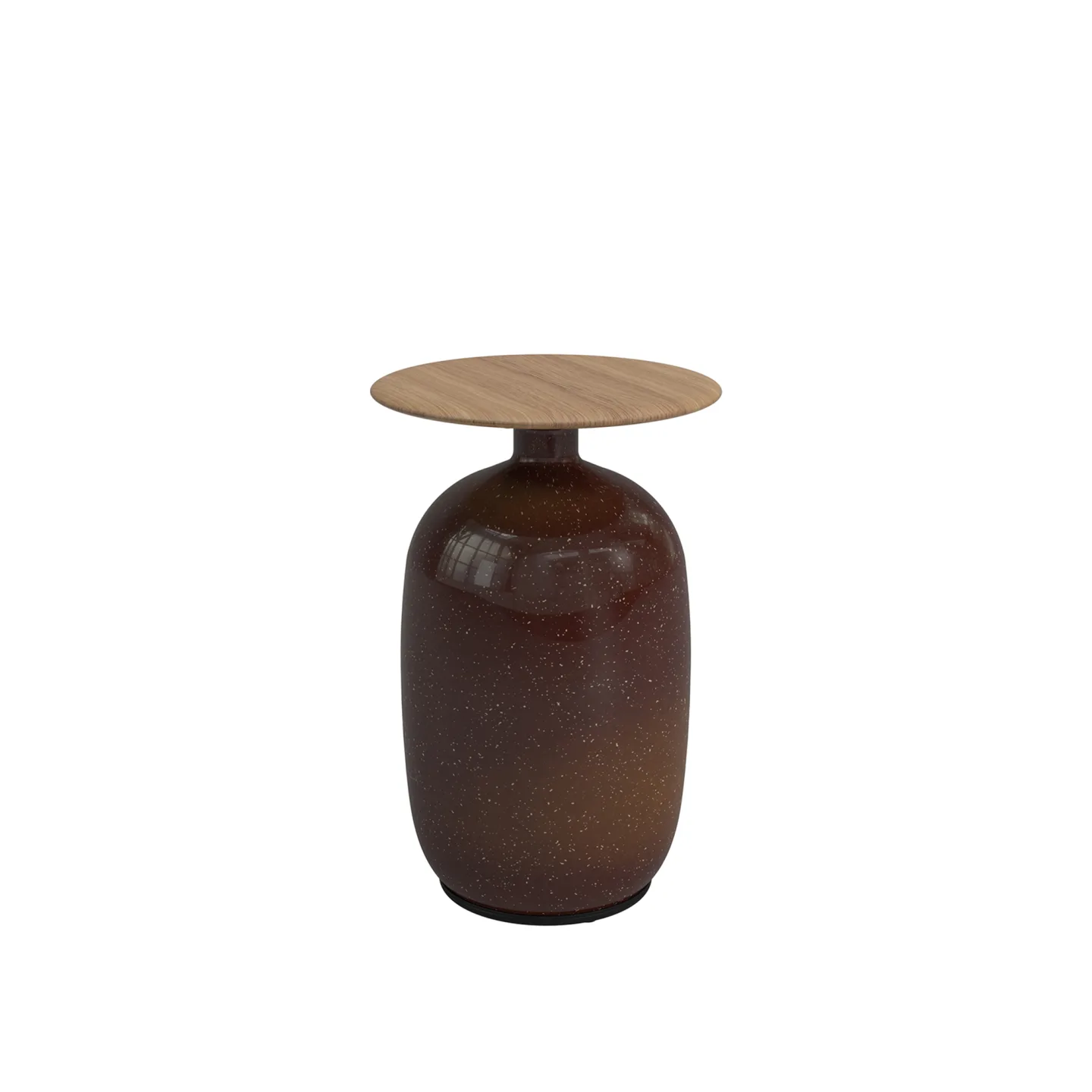 Gloster - Blow High Side Table, Clay - Småbord och sidobord utomhus - Henrik Pedersen - Brun - Trä/Sten