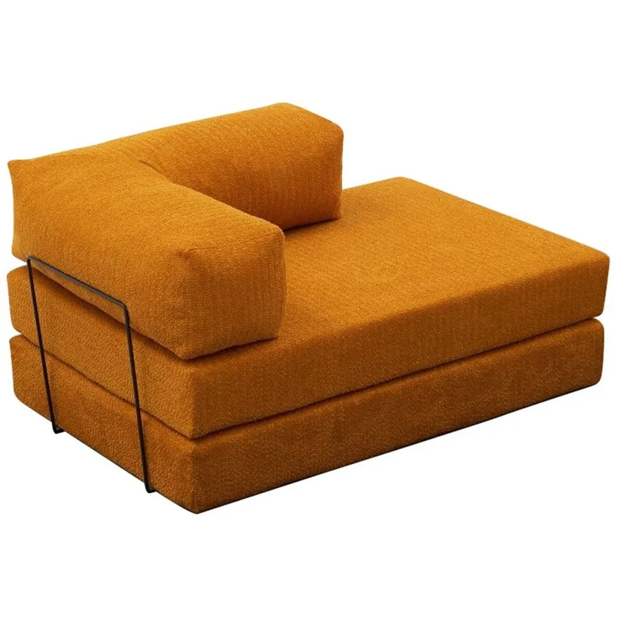 Bettsofa Foldbar Orange Fabric: 100% CHENILLE B 140 T 95 cm