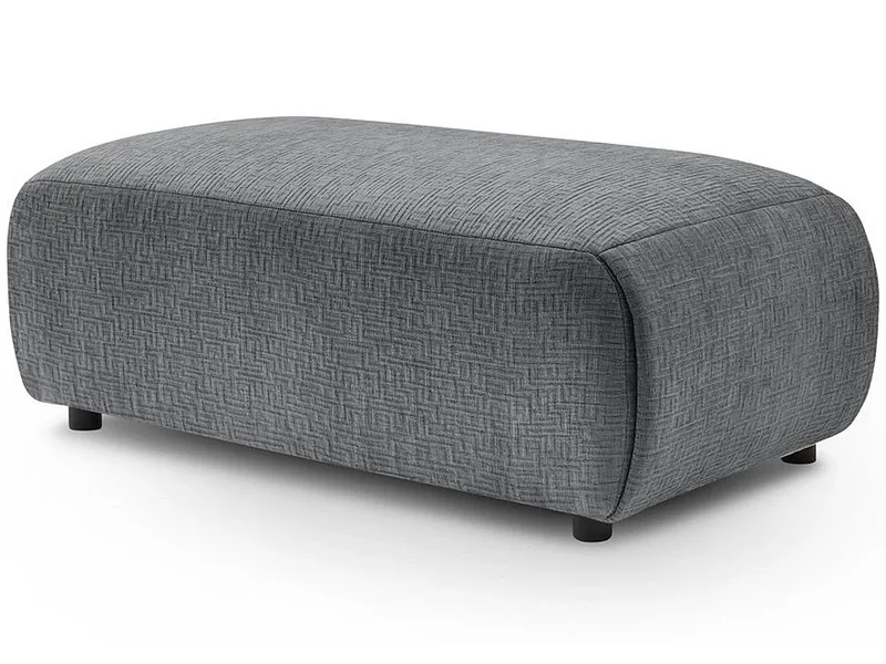 Hocker BOBOCHIC JEANNE 117x66x45cm stoff mit textur dunkelgrau