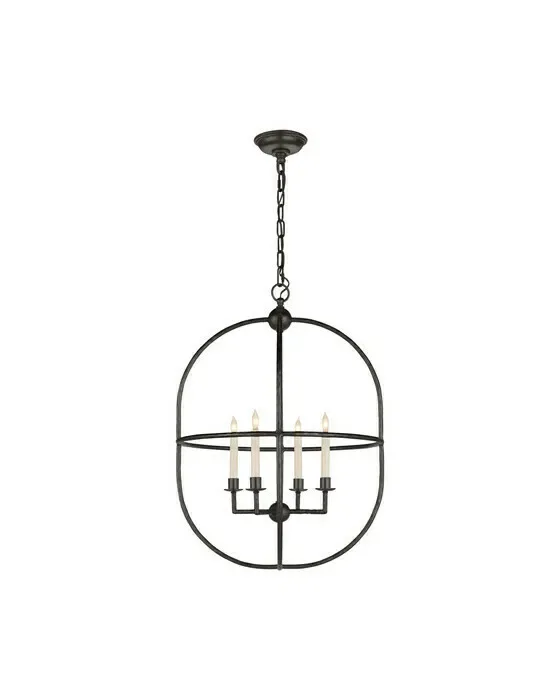 Desmond Open Oval Lantern Black