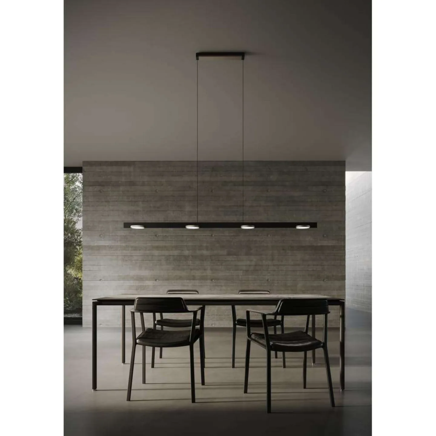 Inlay S1800 Linear Hängelampe, schwarz/gold - Light-Point - Esszimmer - Aluminium