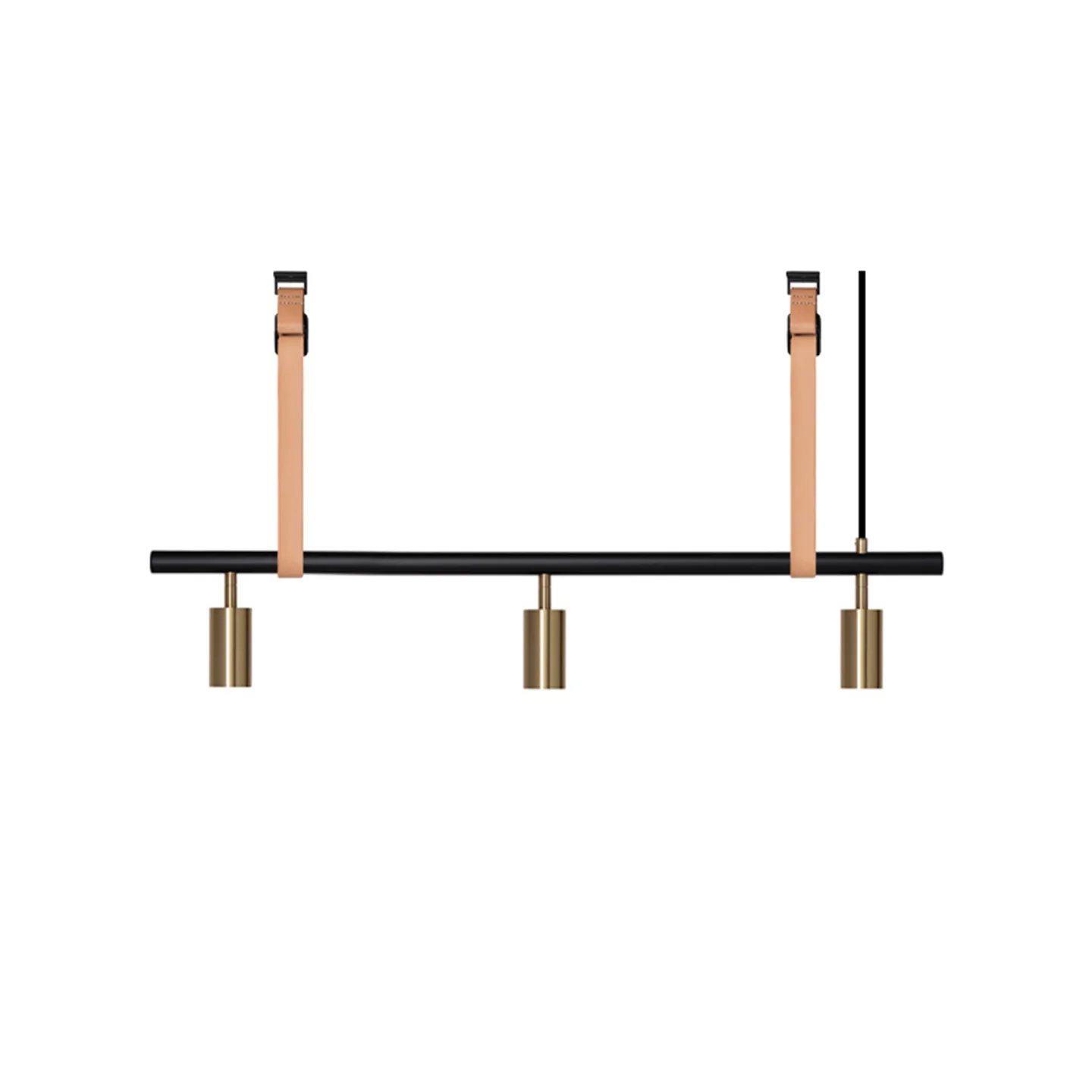 Rubn - Long John 3 Black/Brass / Nature Leather - Takkronor - Niclas Hoflin - Guld,Svart