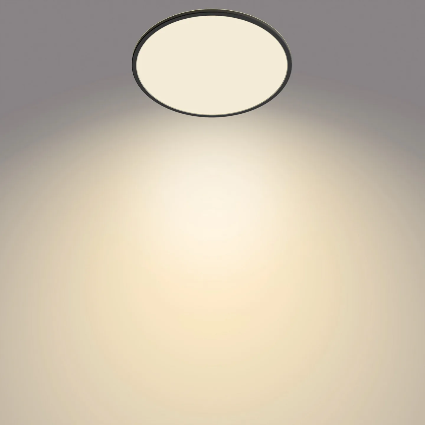 SuperSlim taklampa svart Ø 42 cm 2.700 K - Philips - Arbetsrum / hemkontor - Metall - Rund