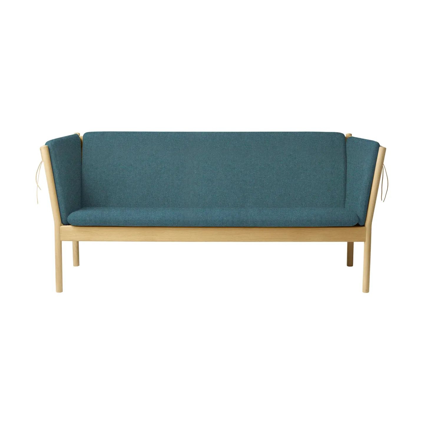 FDB Møbler J149 Sofa Stoff grün lackierte Eiche, 3-Sitzer