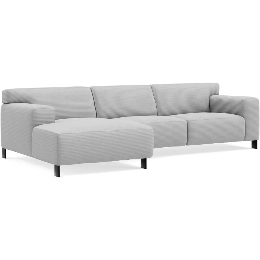 Ecksofa Vada Grau Stoff 301 cm 160 cm - Möbel Konfigurator: Traummöbel individuell zusammenstellen