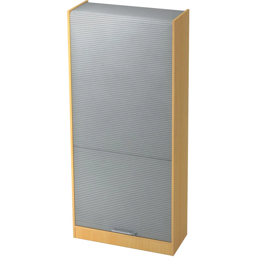Aktenschrank Office Silber, Buche Dekor Holzwerkstoff, Kunststoff B 90 cm H 200.4 cm