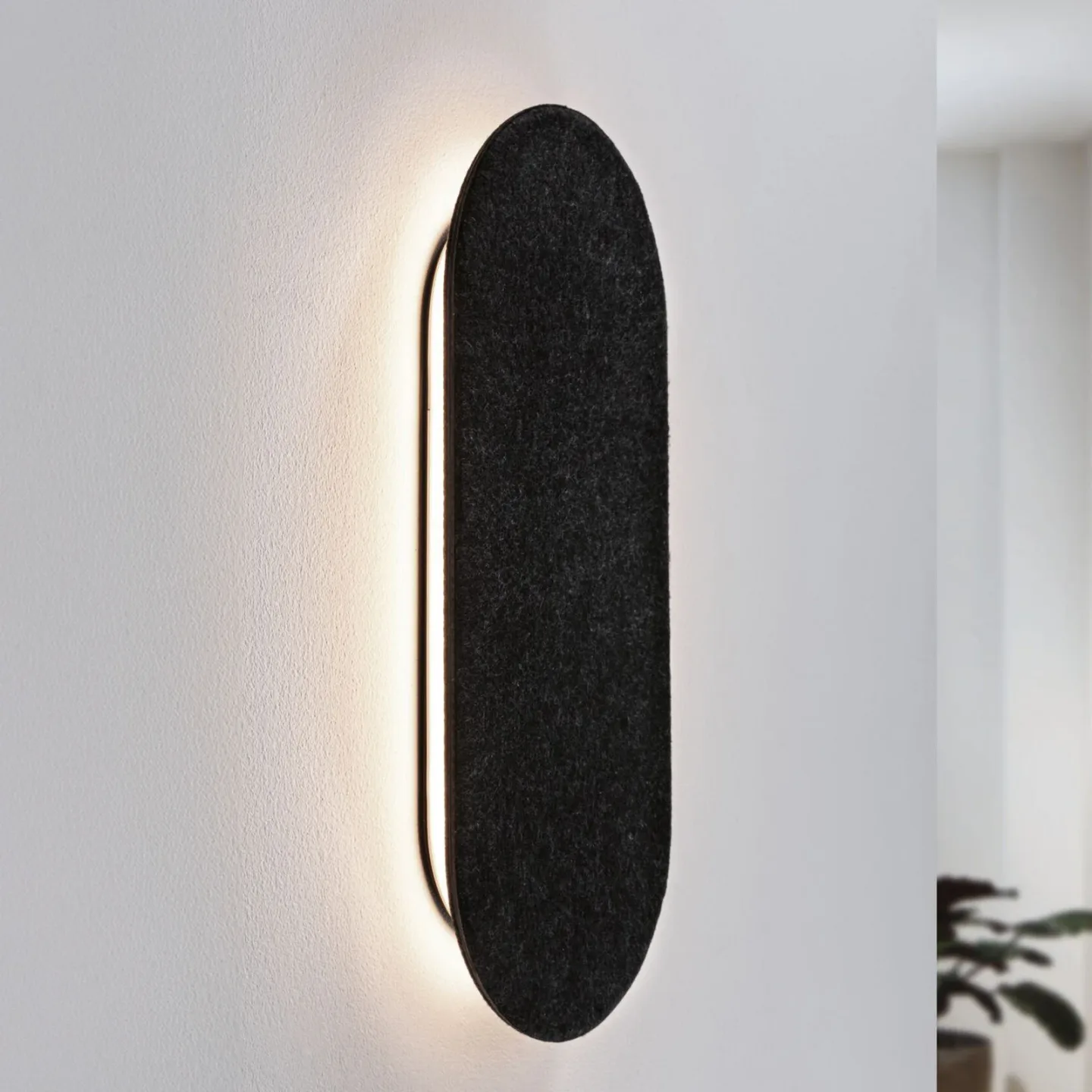 Tulga LED Vegglampe 3-Step-Dim Long Antrasitt - Paulmann - Stue - Moderne - Stoff / Tekstil - Med en lyskilde