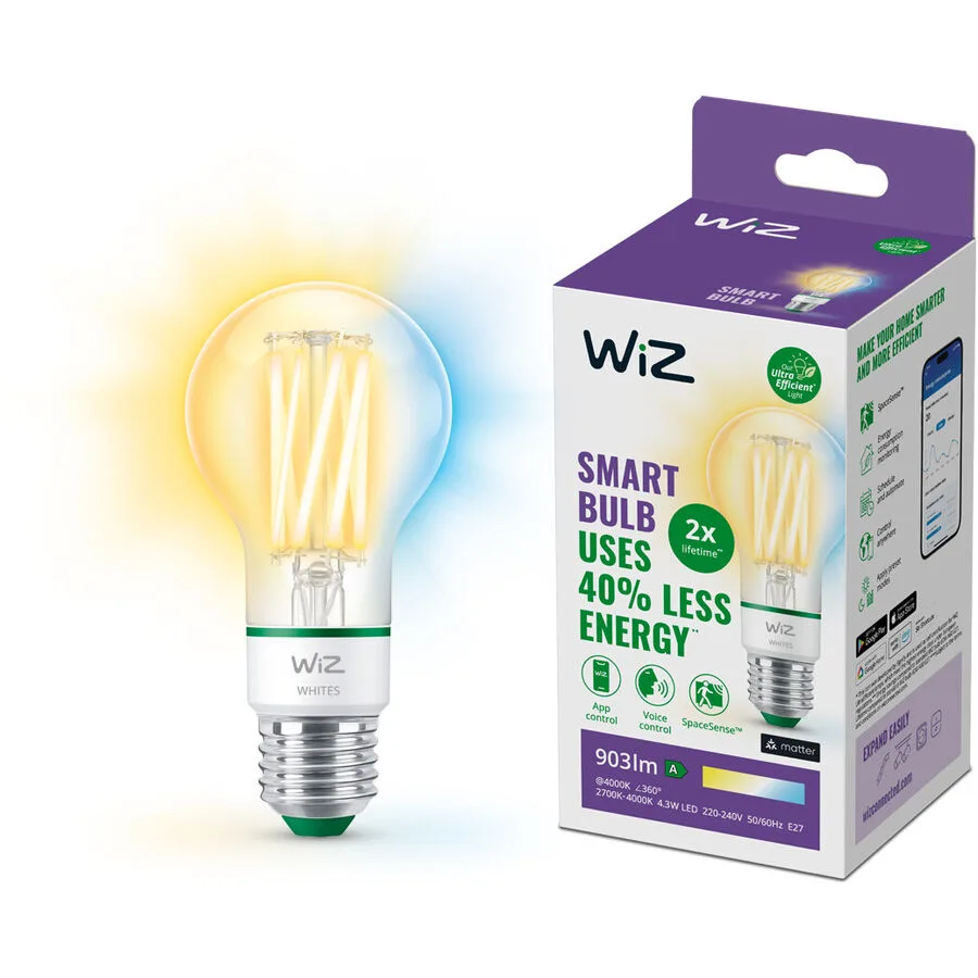 Leuchtmittel WiZ Kunststoff E27 60 W - Farbe: weiss - Material: Plastik - LED - LED Leuchtmittel