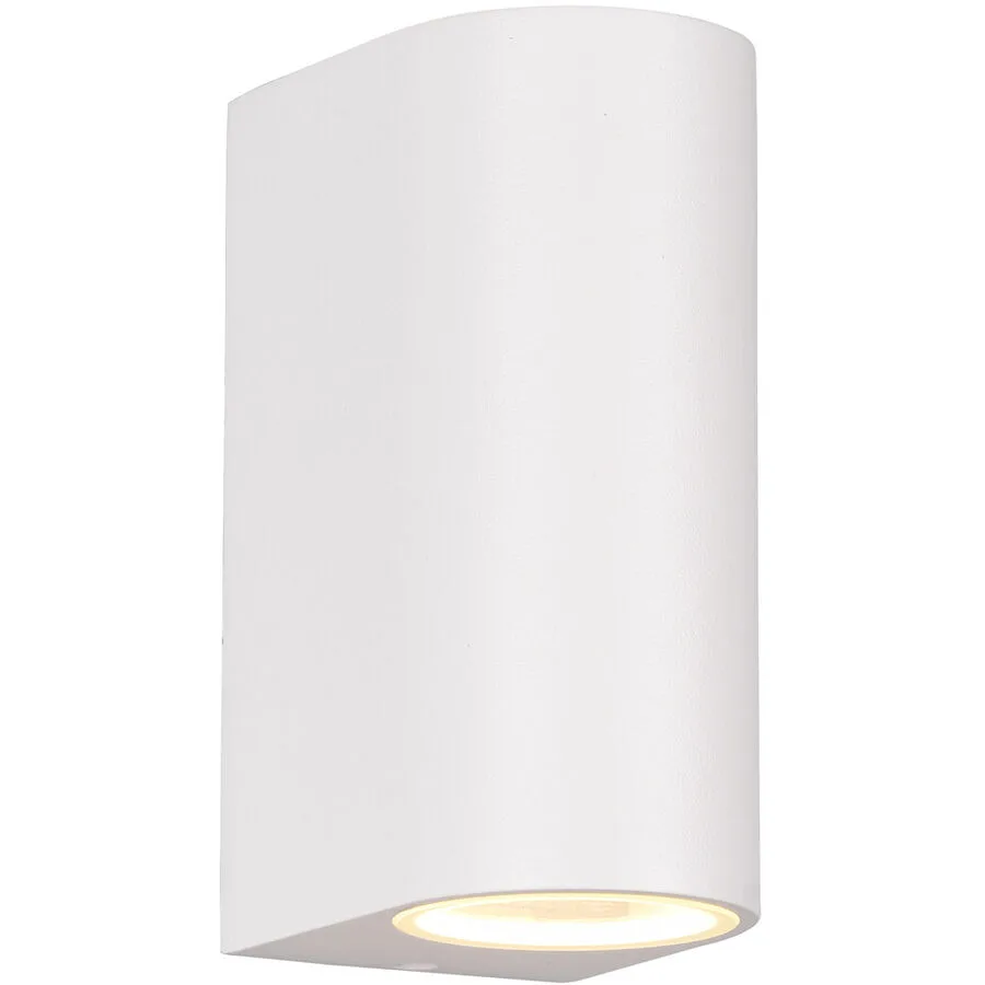 Wandlampe aussen Reeya Weiss 6.9 cm 15 cm - Farbe: Weiss matt - Material: Aluminium-Druckguss