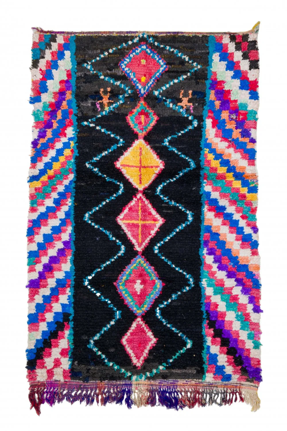 Marokkansk Boucherouite-teppe 250 x 155 cm (Størrelse: 250 x 155 cm)