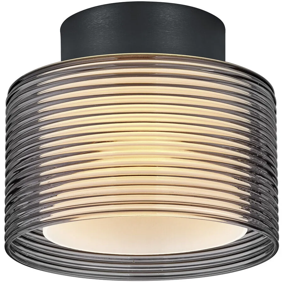 Designer-Deckenlampe Bankamp Grand Groove schwarz D 17 cm - Material: Eisen/Acryl/Glas - LED - Lichtfarbe: Extra warmweiss - LED Energiesparlampen