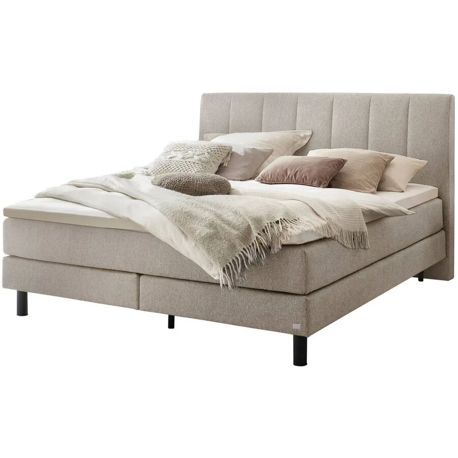 Hasena Boxspringbett Donna sand Stoff 180 x 200 cm