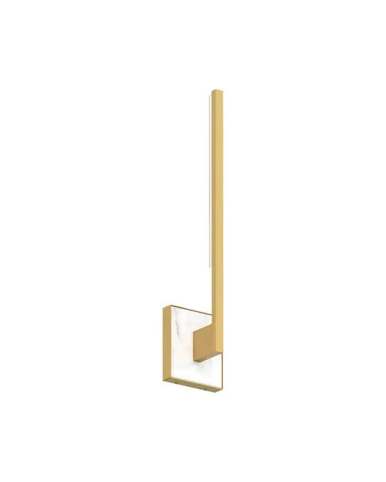 Klee 20" Wall Sconce Natural Brass/White