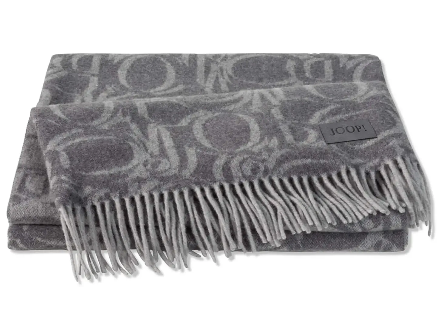 Biederlack Plaid Fine Ornament Anthrazit 130x180 cm Grau | Schubiger Möbel