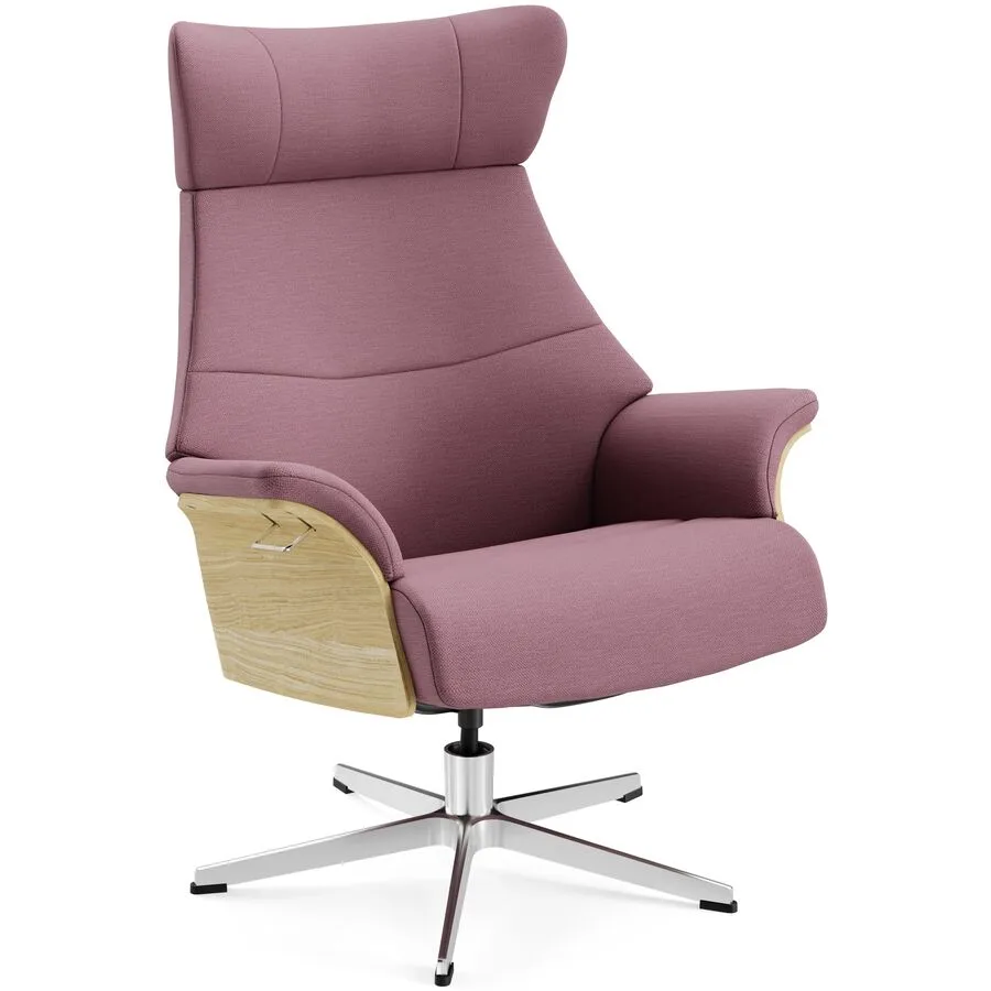 Conform Sessel Airness Lila/Beige/Silber Stoff/Holz/Aluminium 81 cm 163 cm - Farbe: 32 purple - Material: Stoff, Eiche, Aluminium - Möbel