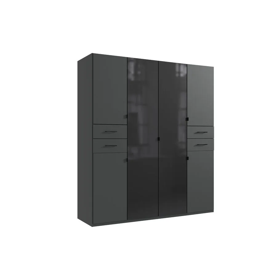 Kleiderschrank Dragon graphite Holzwerkstoff B 180 cm