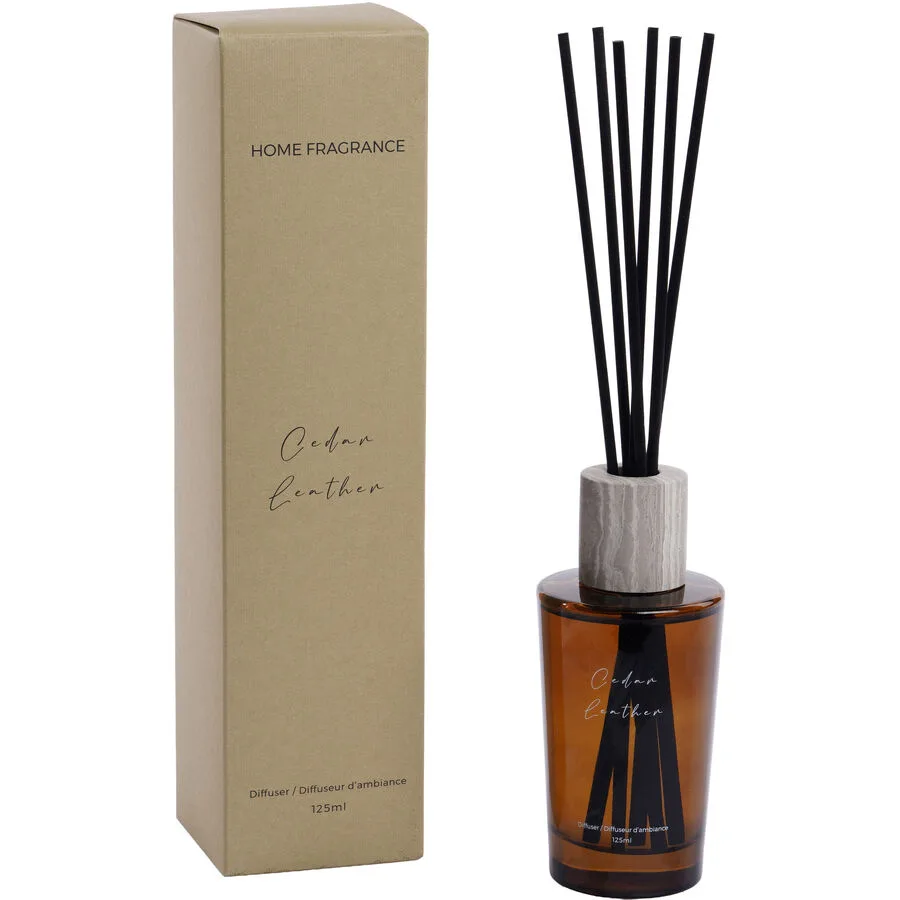 Diffusor Nathalie beige 125 ml - Material: Glas, Marmor, Rattan