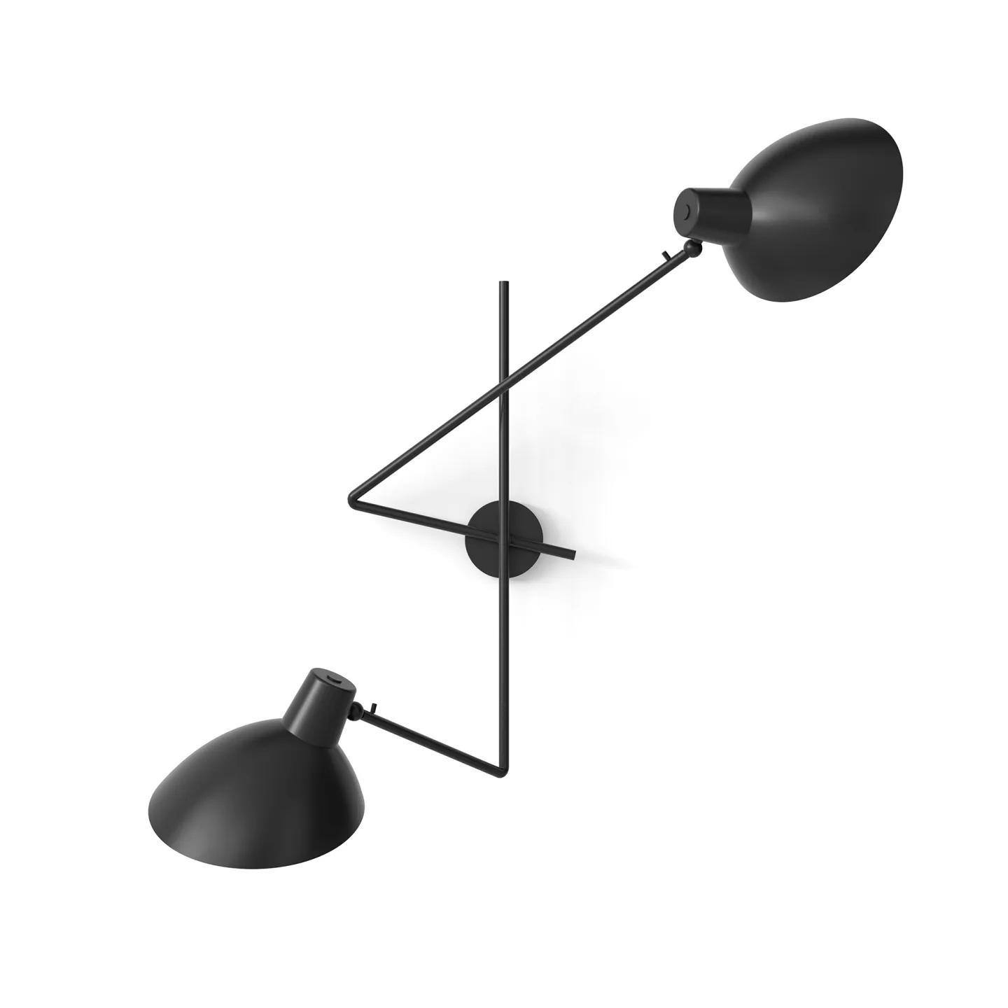 Astep - VV Cinquanta Twin - Black Mount/Black Reflectors - Vägglampor - Vittoriano Viganò - Svart - Metall
