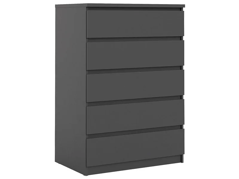 Kommode NAIA 5 Schubladen 50x77x111.3cm schwarz matt