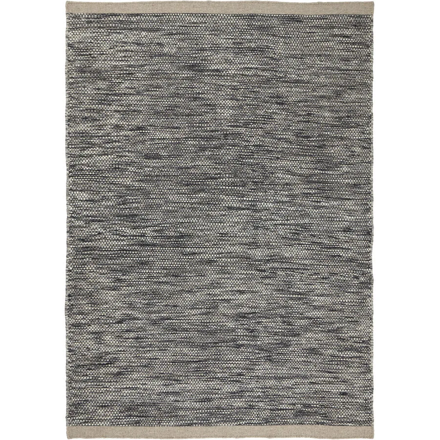Teppich Asko Schwarz Wolle 170 cm 240 cm - Farbe: terrazzo - Teppich