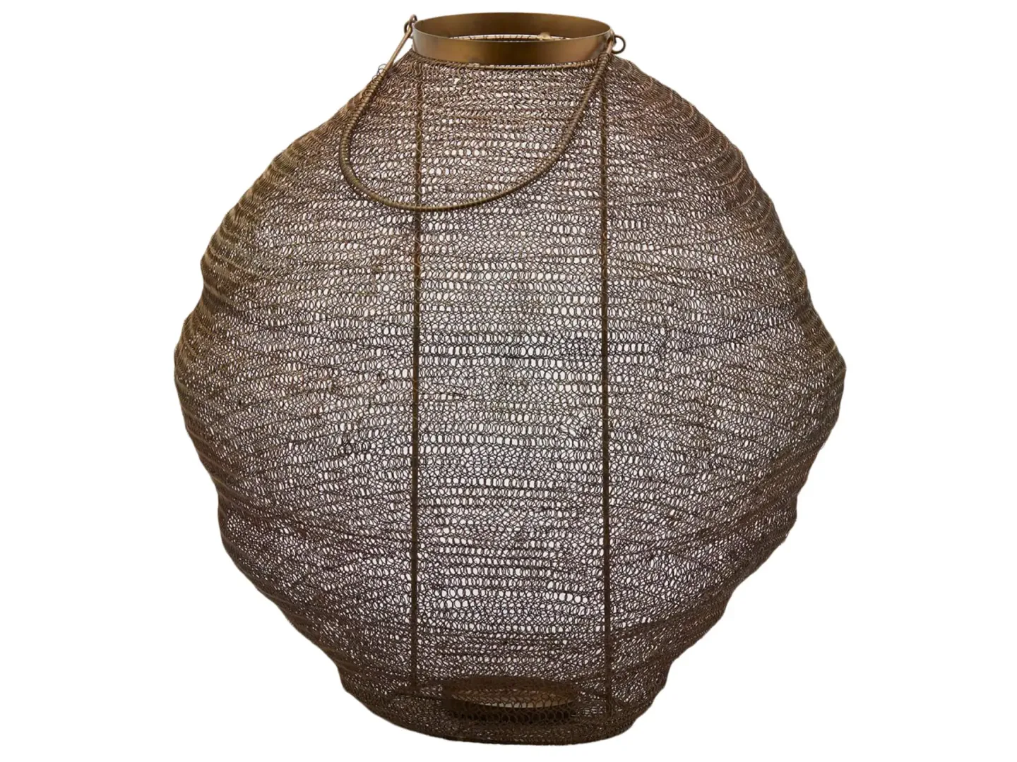 Edg Laterne Metallgeflecht Dunkel H: 55 cm | Schubiger Möbel