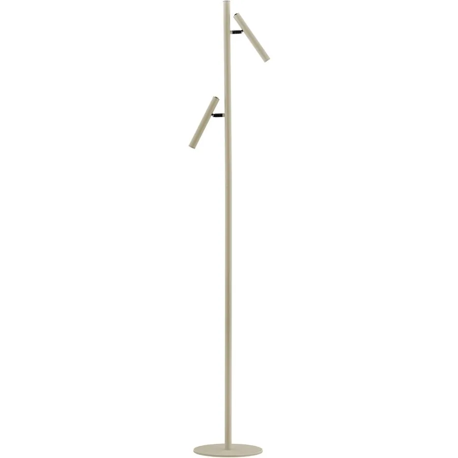 Leselampe Streak Beige Aluminium/Eisen 25 cm 163 cm - LED - Lichtfarbe: Extra warmweiss - LED Energiesparlampen