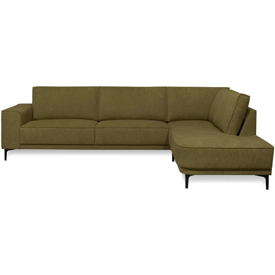 Ecksofa Marjorie Rechts Stoff senf B 289 T 210 cm
