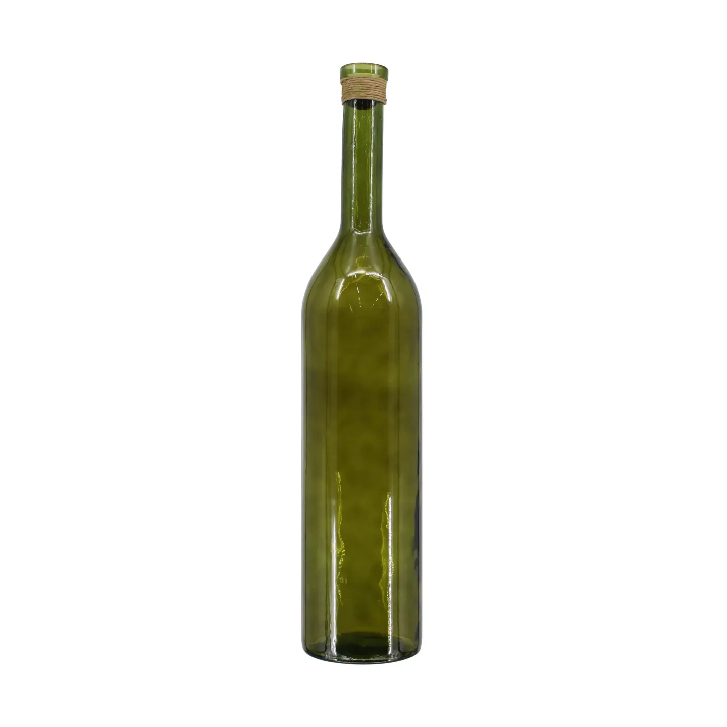 Decofinder Vase Flasche Glas, Olivgrün H: 100 cm | Schubiger Möbel