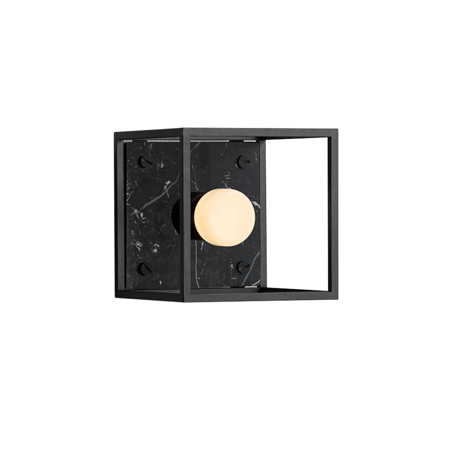 Buster + Punch - Caged Wall 1.0 Small - Satin Black Marble - Vägglampor - Massimo Buster Minale - Svart - Metall/Sten
