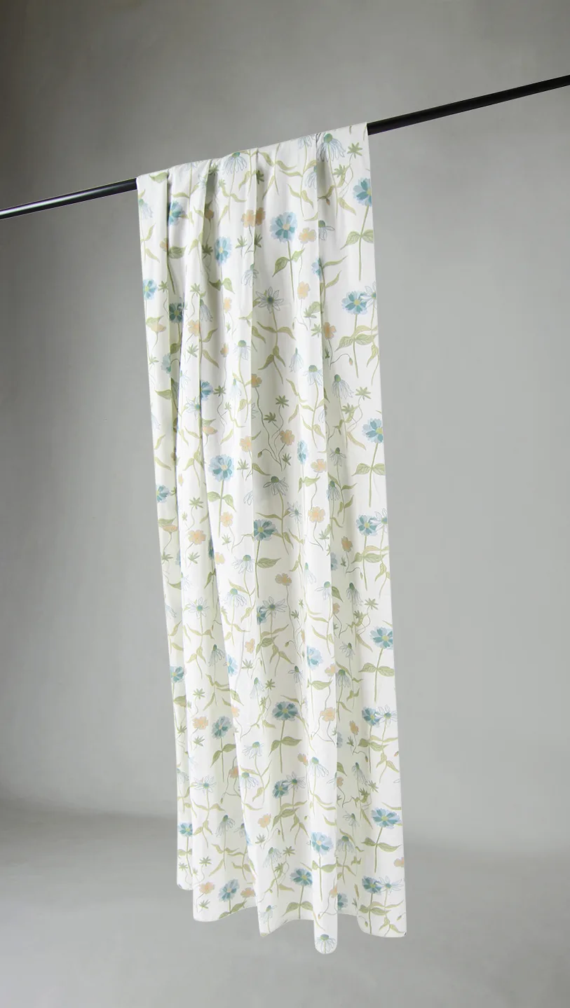Gardiner - Bomullsgardin Sweetie (blå) (Størrelse: 140 x 250 cm)