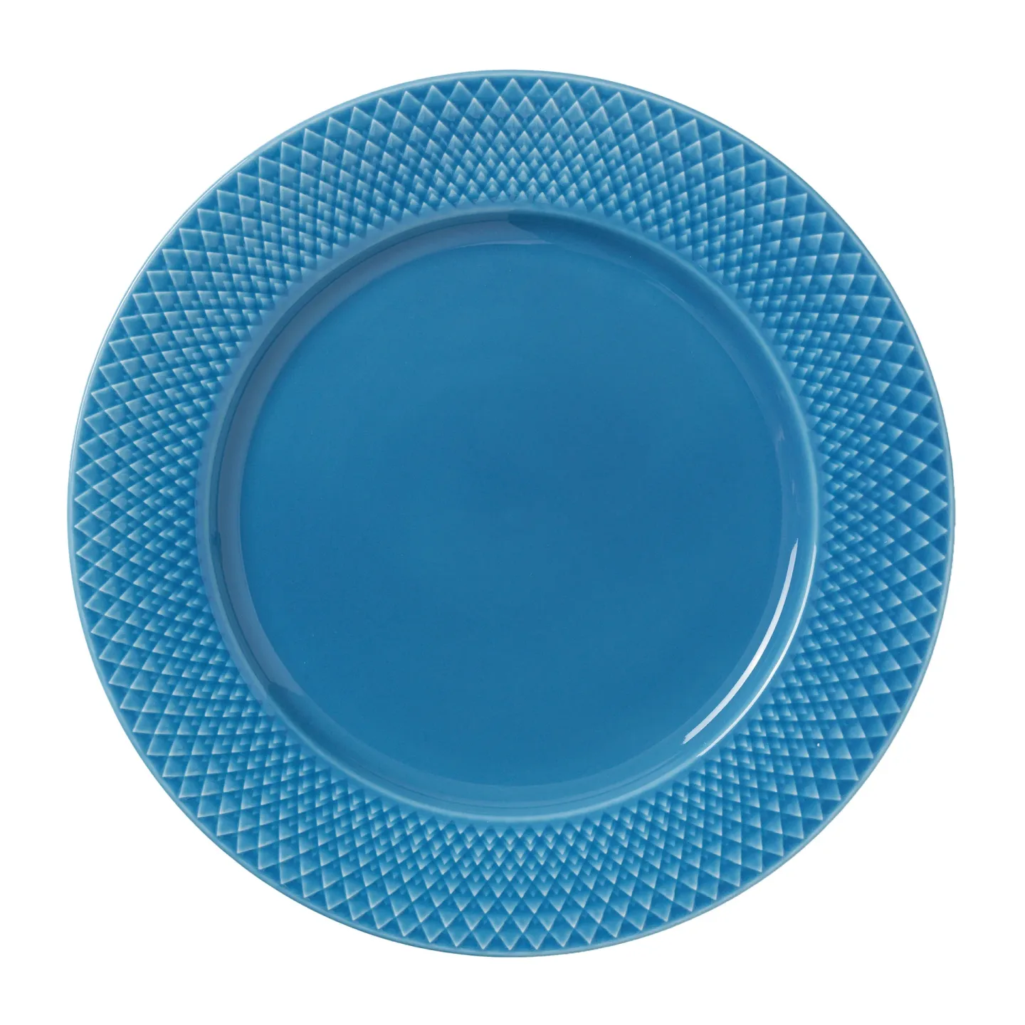 Lyngby Porcelæn Rhombe Teller Ø27cm Blau