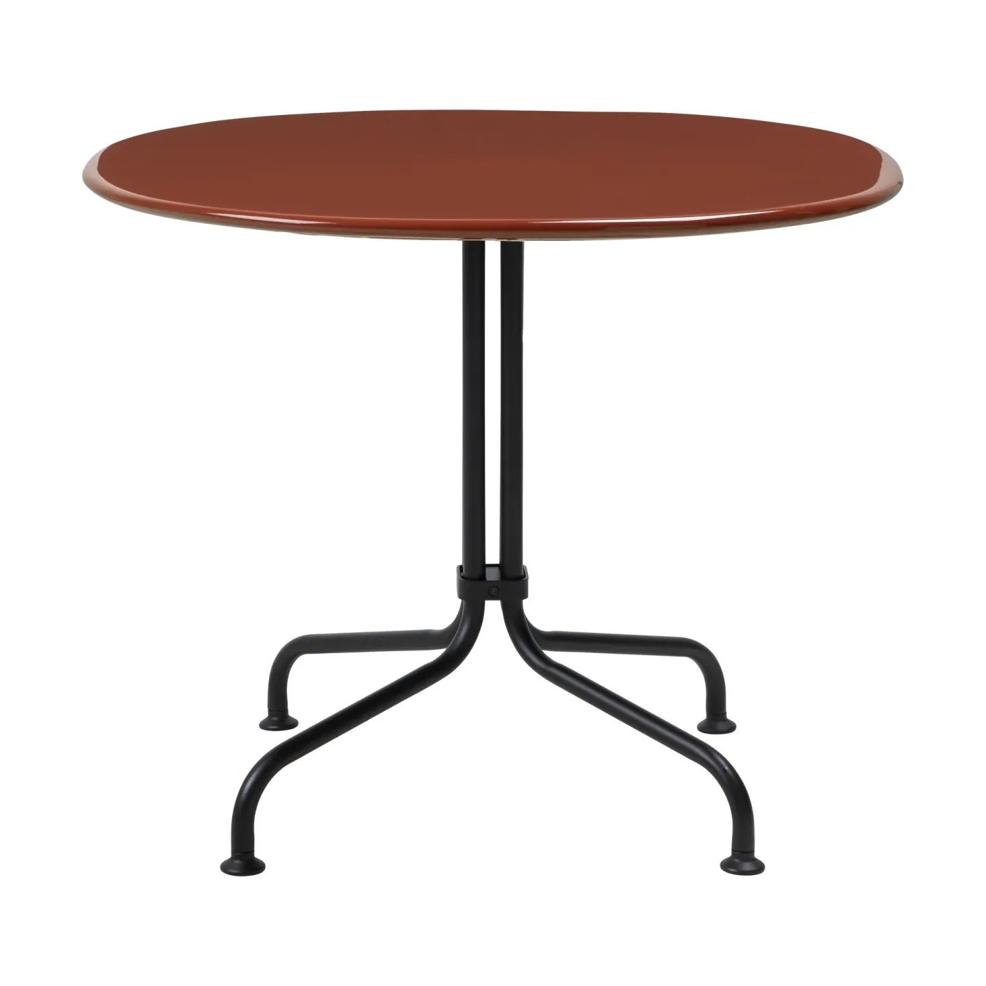 GUBI Carmel Bistro loungebord 75x75 cm Rock red-black semi matt