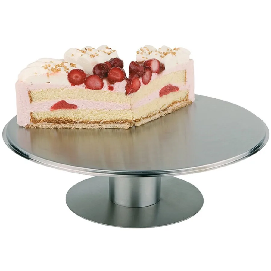 Servierplatte Aps silber Edelstahl Rund B 30.5 cm