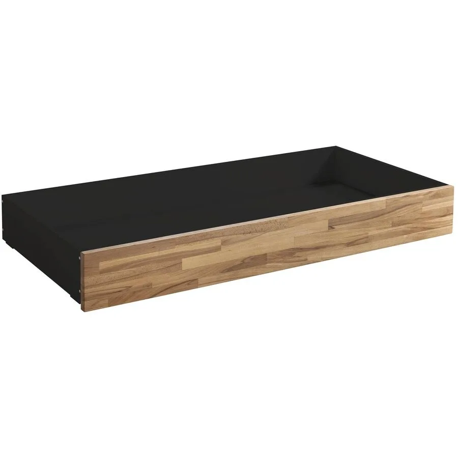 Hasena Bettschubkasten Roll-Box Kernbuche/Anthrazit Buche/MDF Massivholz B 137 T 67 cm