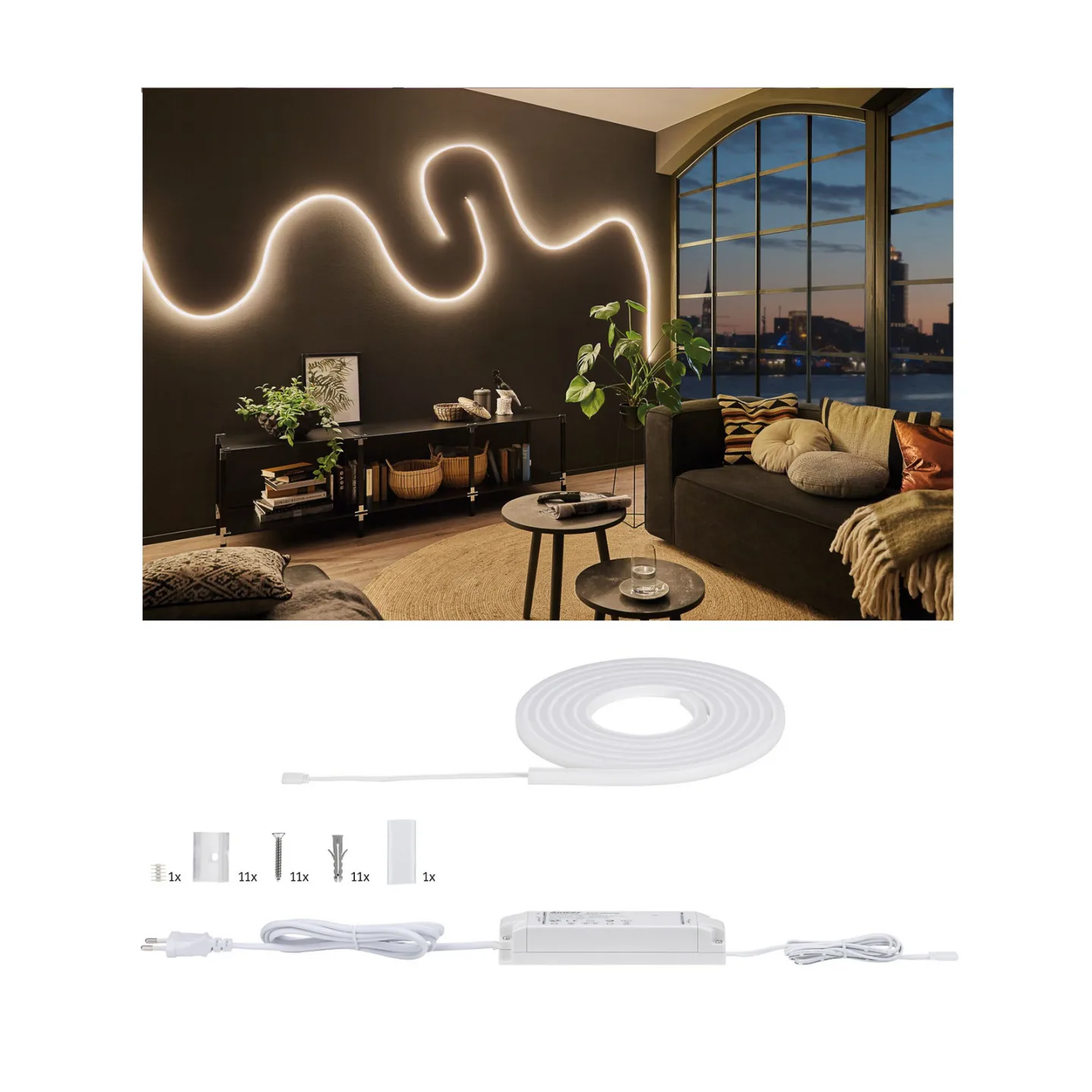 MaxLED Flow LED Strip 3m Basic Set White - Paulmann - Vardagsrum - Modern - Plast