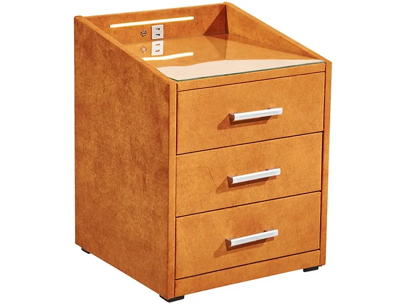 Nachttisch DAVOS 3 Schubladen 48x62x47cm safran